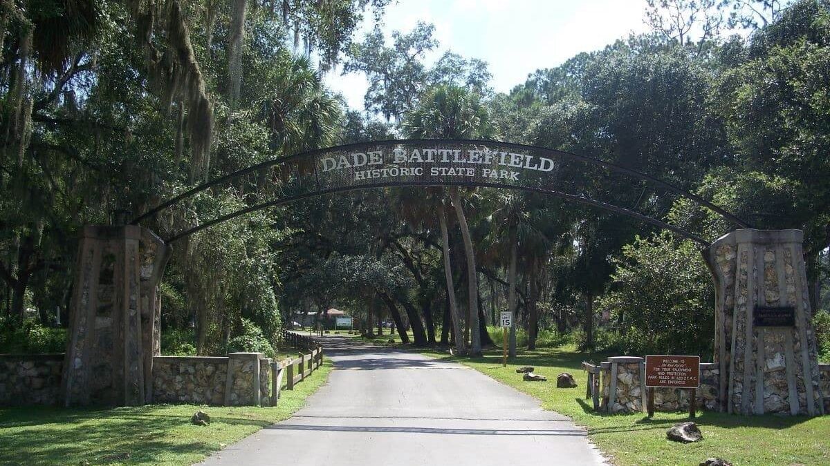 Entrance to Dade Battlefield Historic State Park