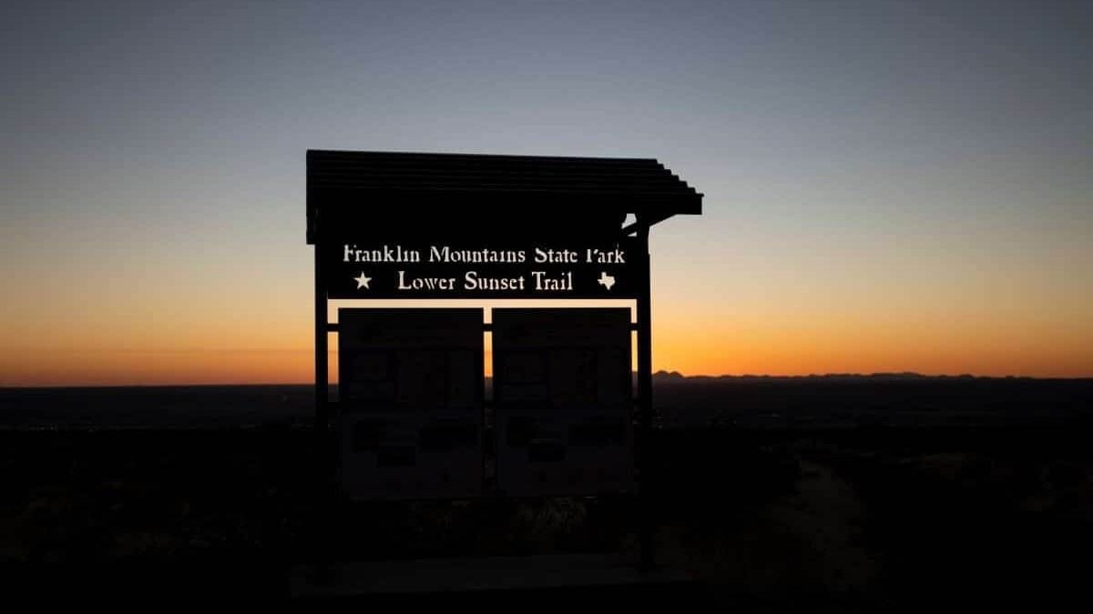 Franklin Mountains State Park Sunset Trail Sign