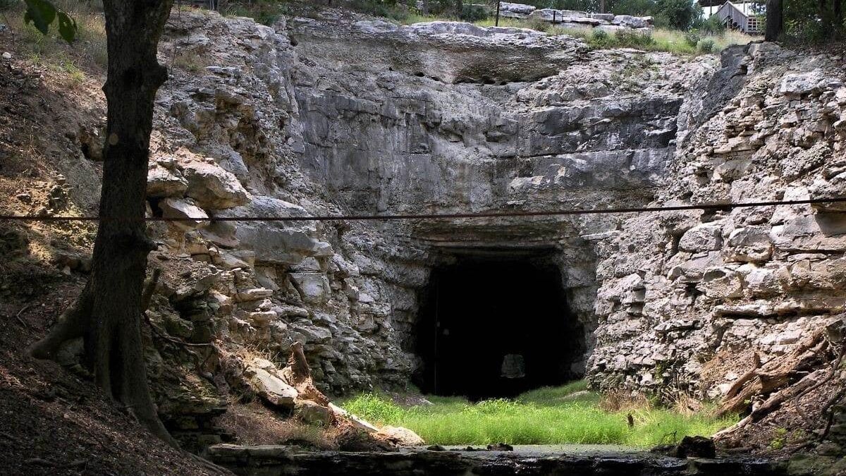 The tunnel in Old Tunnel State Park in Kendall County, Texas.