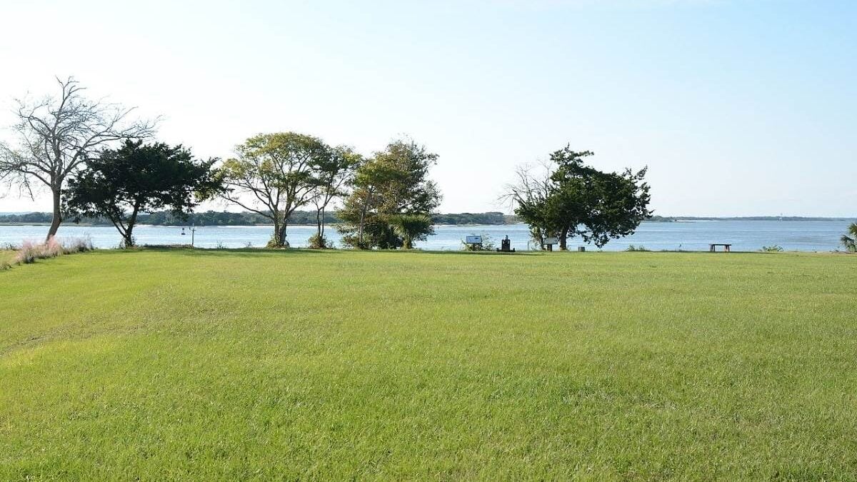 View of the Amelia River from Fernandina Plaza Historic State Park
