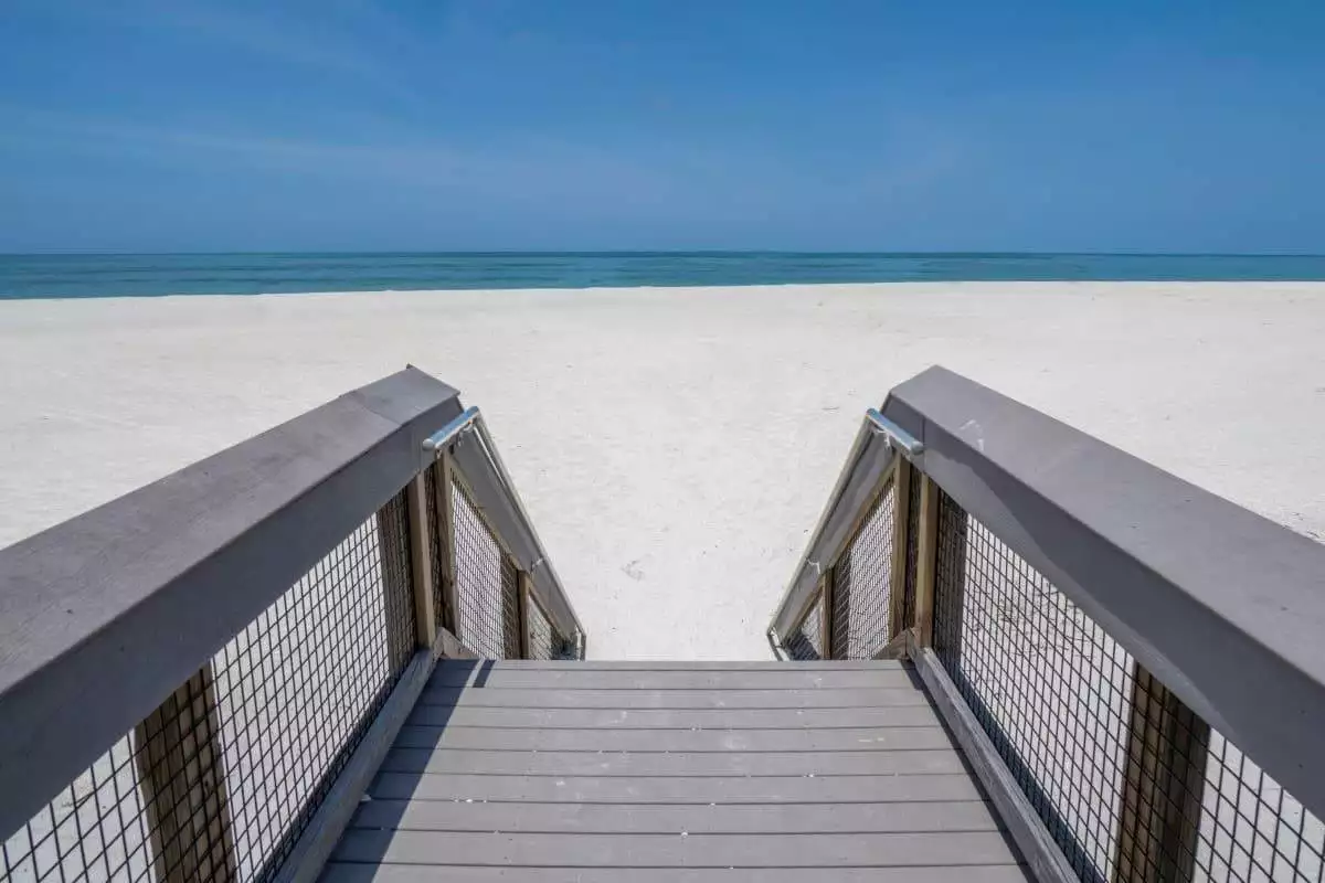 walkway to beach at Gasparilla Island State Park