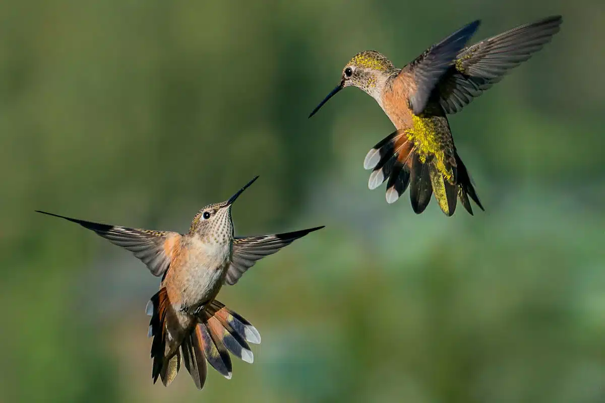 pair of hummingbirds at a state park in ohio