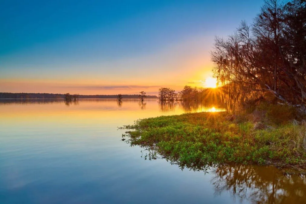 sunset over the water at Lake Talquin State Park