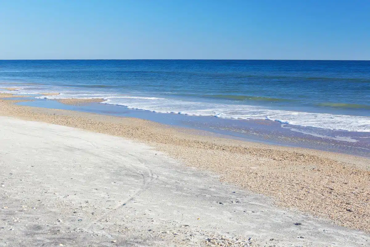 tide coming in on the beach at Little Talbot Island State Park