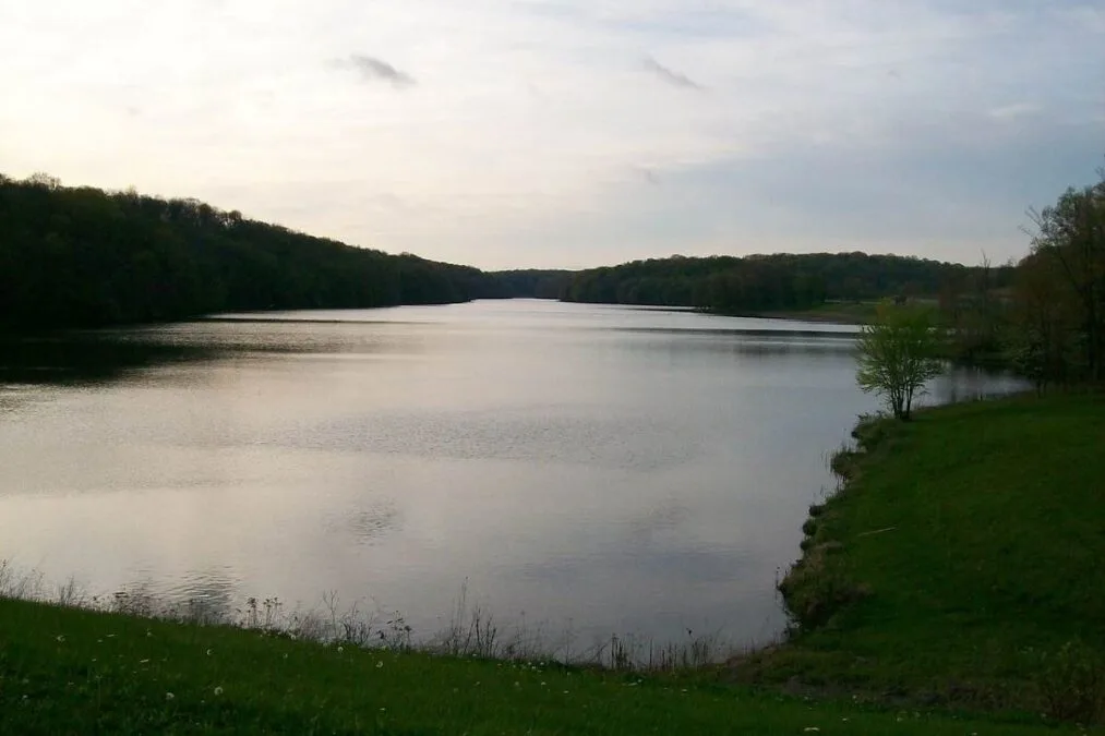 Barkcamp State Park 4 Lake at sunset at Barkcamp State Park