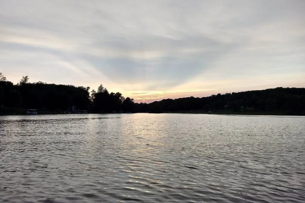 Guilford Lake State Park 26 Sunset over the water at Guilford Lake State Park.