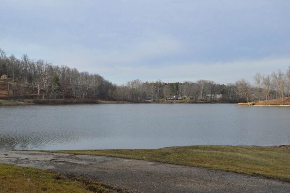 Looking northward over Jackson Lake from Tommy Been Road at Jackson Lake State Park