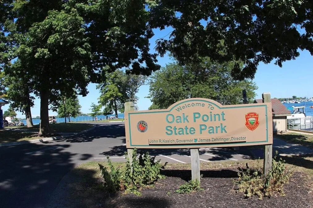 Oak Point State Park 58 Welcome sign at Oak Point State Park