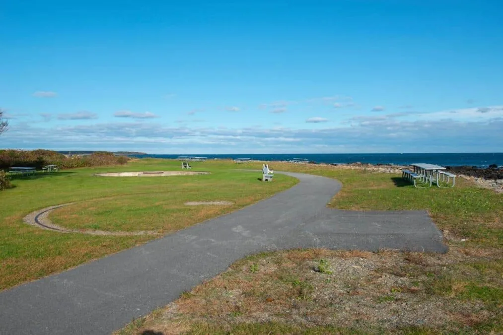 ocean view at odiorne point state park in new hampshire