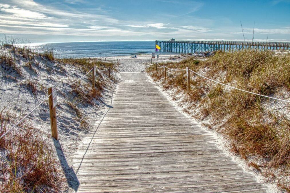 Entrance to the beach at St. Andrews State Park