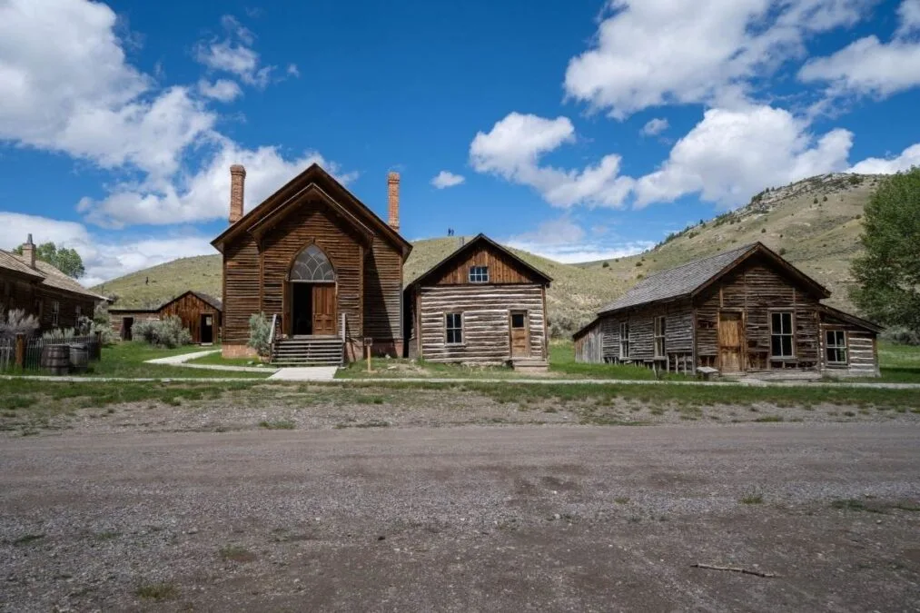 group of abandoned buildings at Bannack State Park