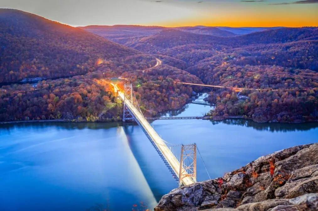 Bear Mountain State Park 9 aerial photo of the bridge at Bear Mountain State Park