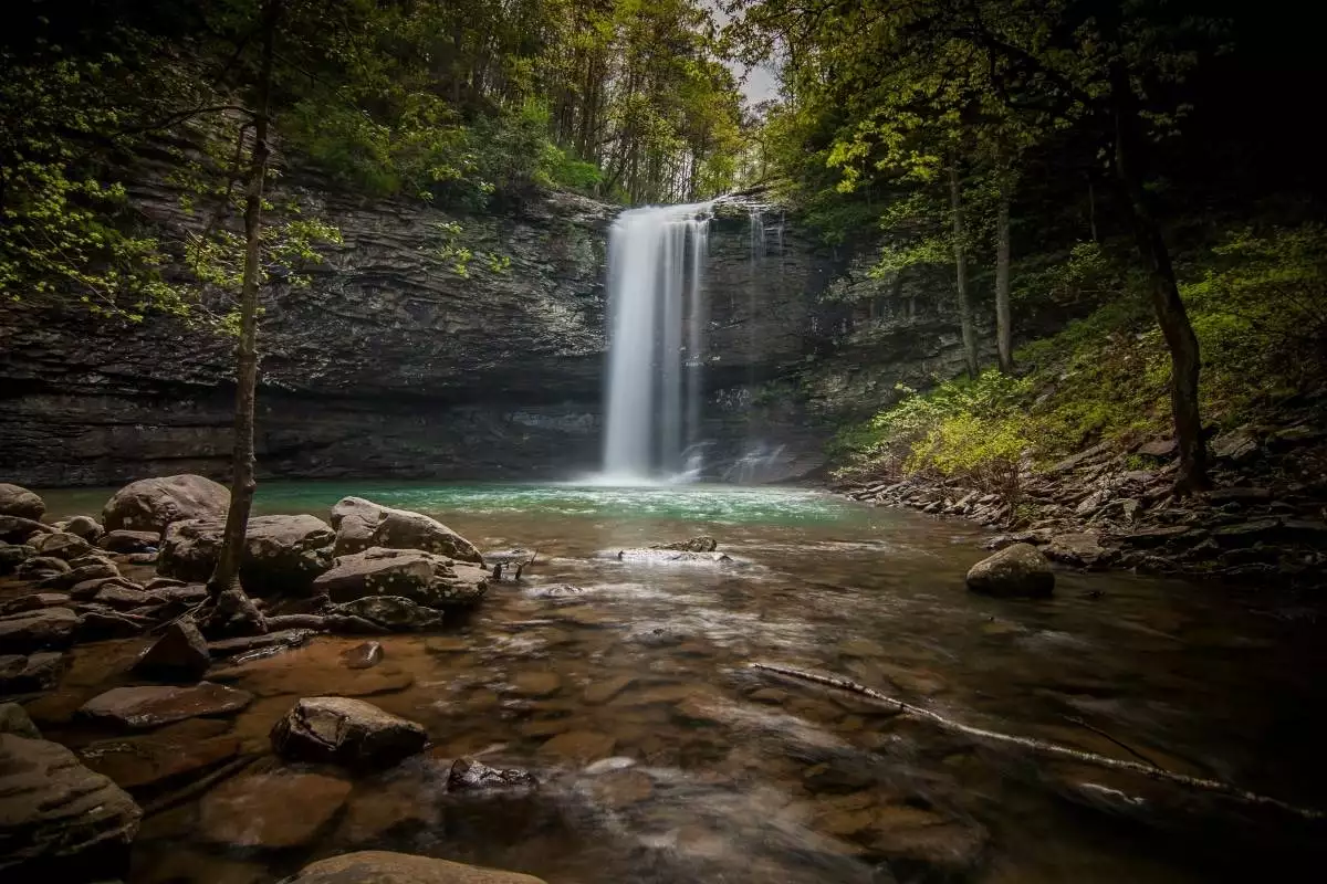 time lapse photo of Cherokee Falls at Cloudland Canyon State Park