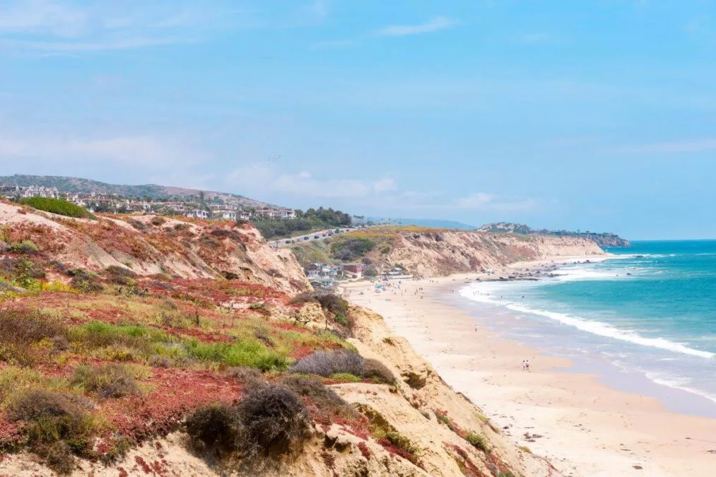 View of Crystal Cove State Park from the cliffs above
