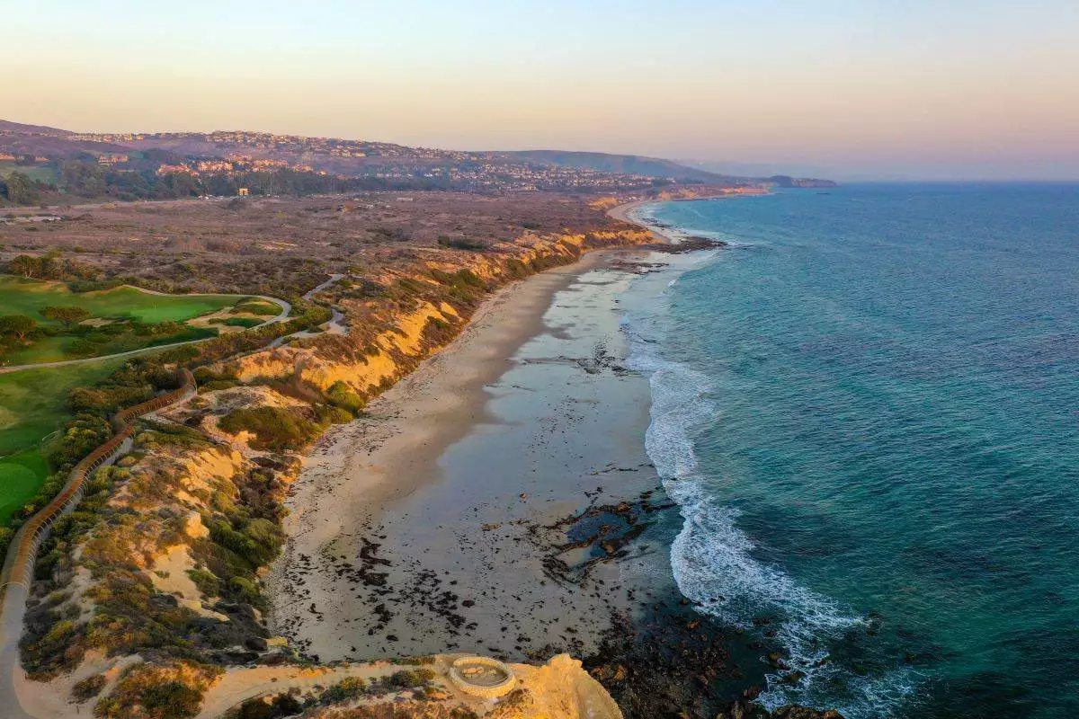 Aerial photograph of Crystal Cove State Park