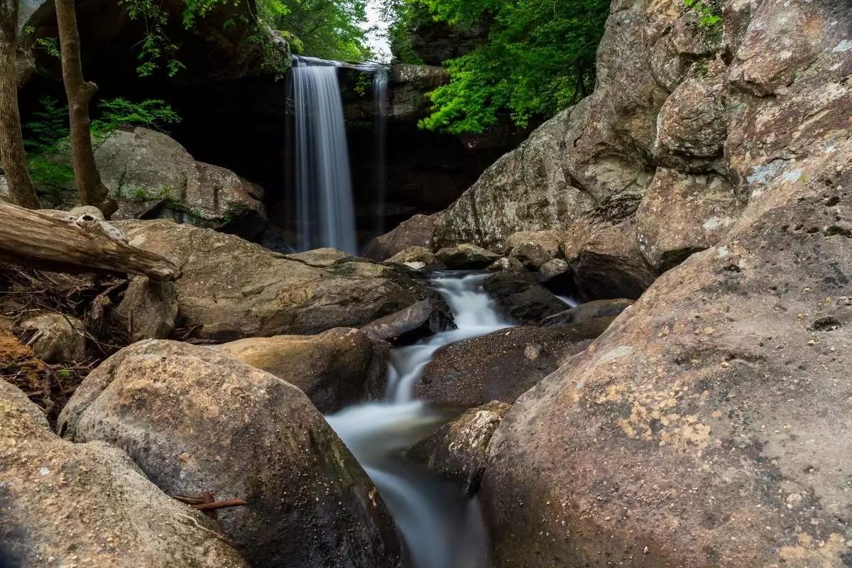 long exposure shot of Eagle Falls at Cumberland Falls State Resort Park