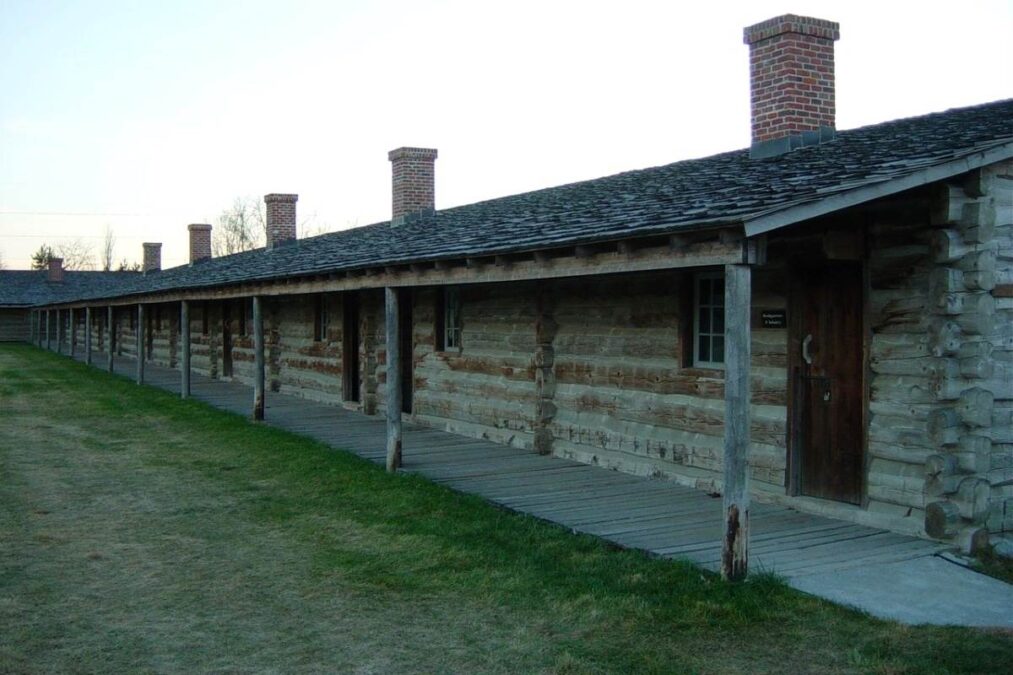 Interior section of the west ramparts at Fort Atkinson.