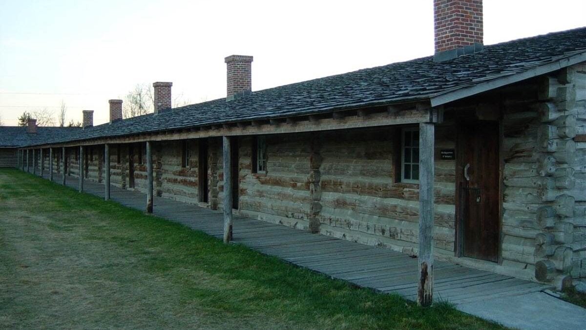 Interior section of the west ramparts at Fort Atkinson.