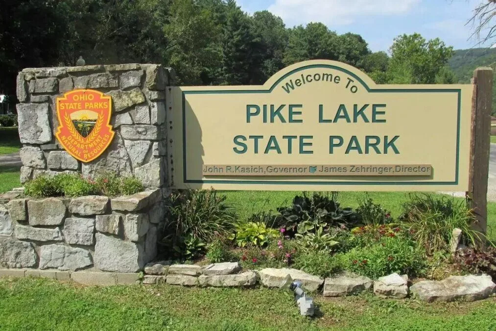 Jesse Owens State Park 35 Pike Lake State Park welcome sign