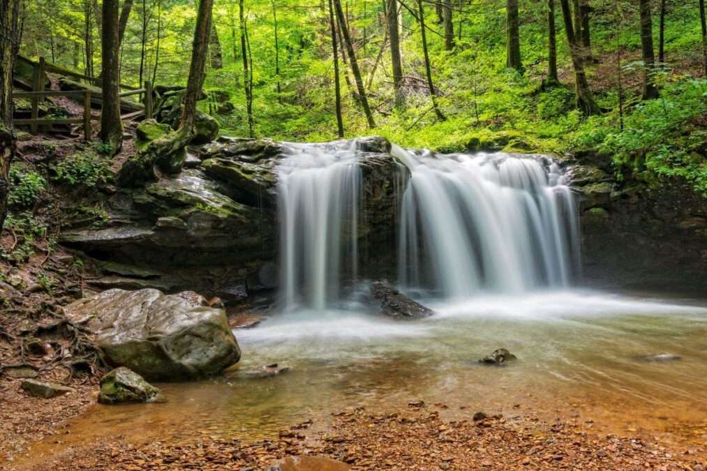 long exposure shot of a waterfall at Frozen Head State Park
