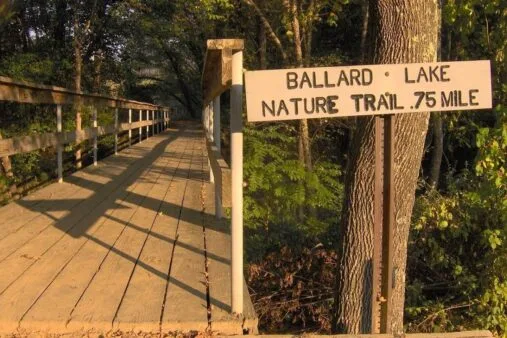 Indian Mountain State Park 33 trail sign for Ballard Lake Nature trail at Indian Mountain State Park