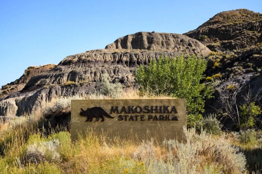 park sign at Makoshika State Park