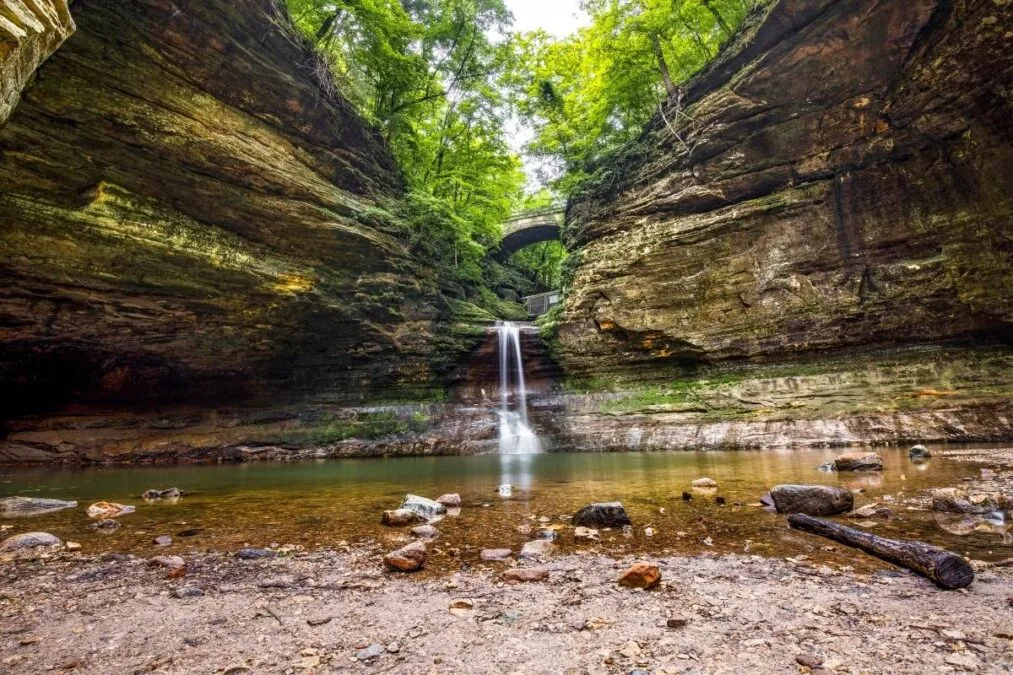 Matthiessen State Park 55 waterfall at Matthiessen State Park