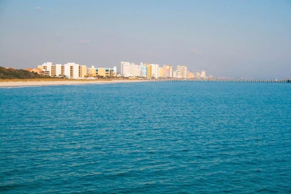 Myrtle Beach State Park in the distance