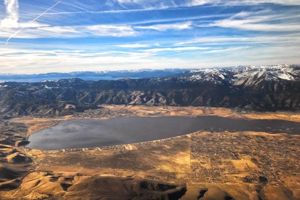 aerial photograph of Washoe Lake State Park
