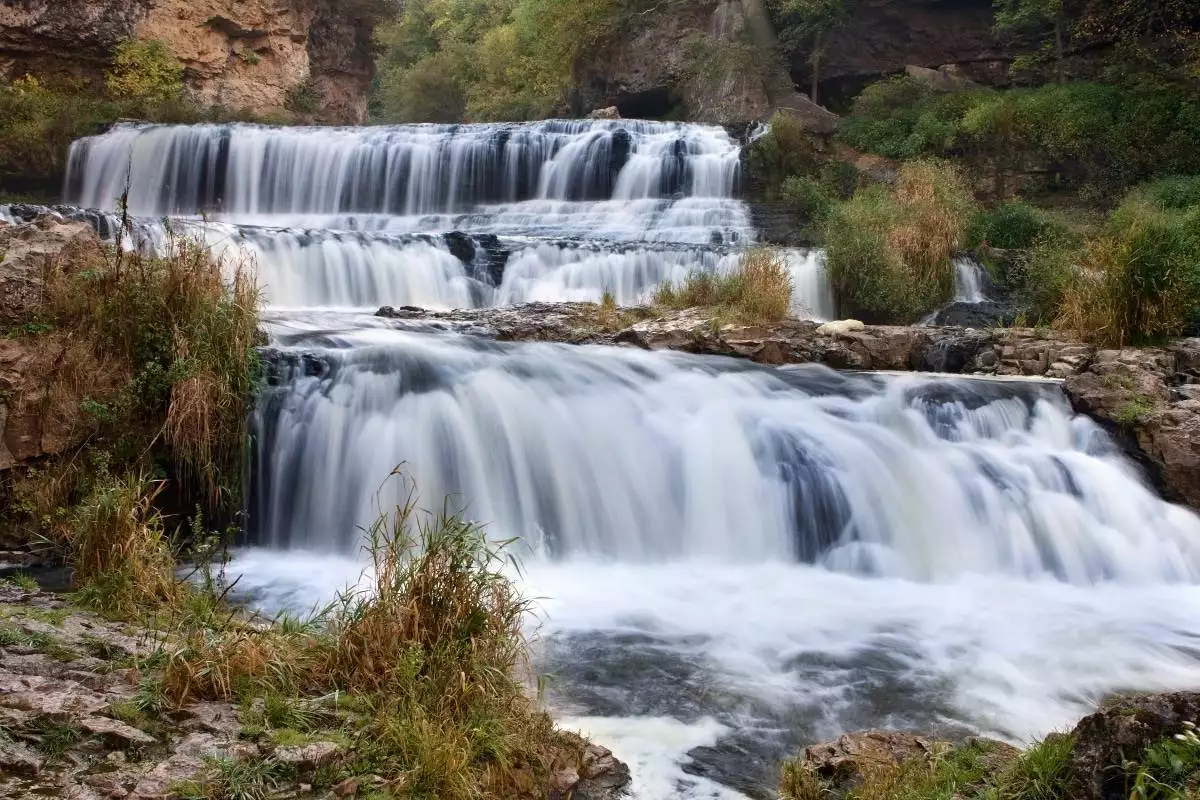 waterfall at Willow River State Park