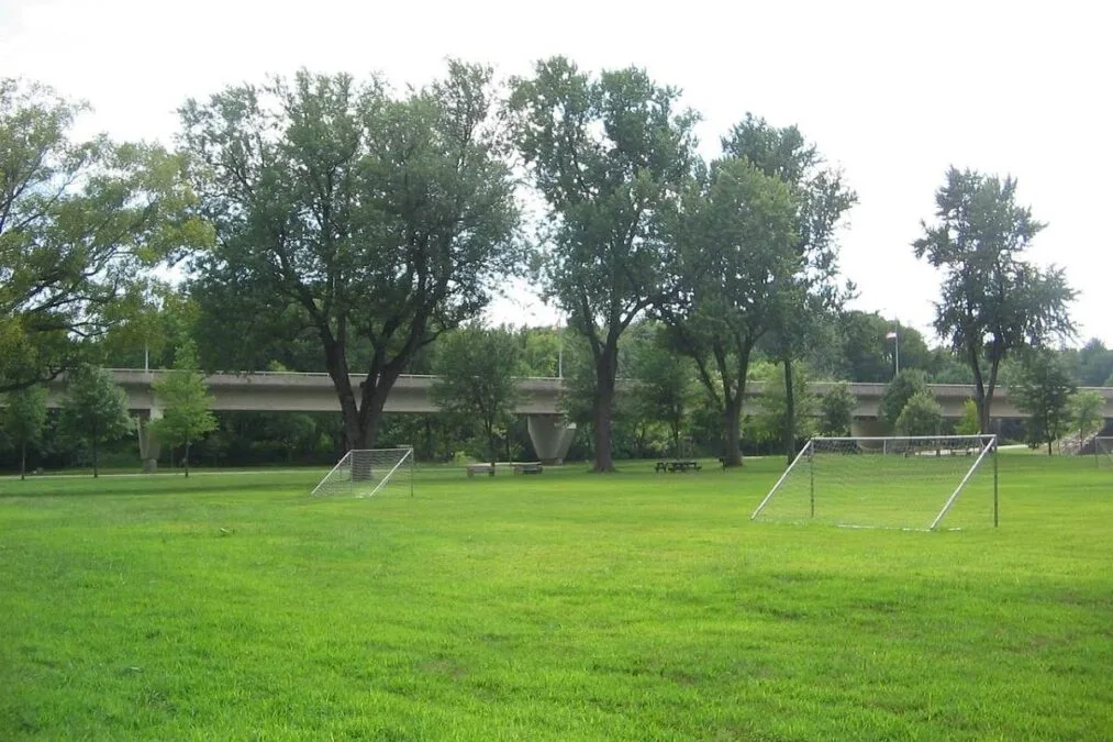 Milton State Park 79 Soccer Fields and PA 642 Bridge in Milton State Park