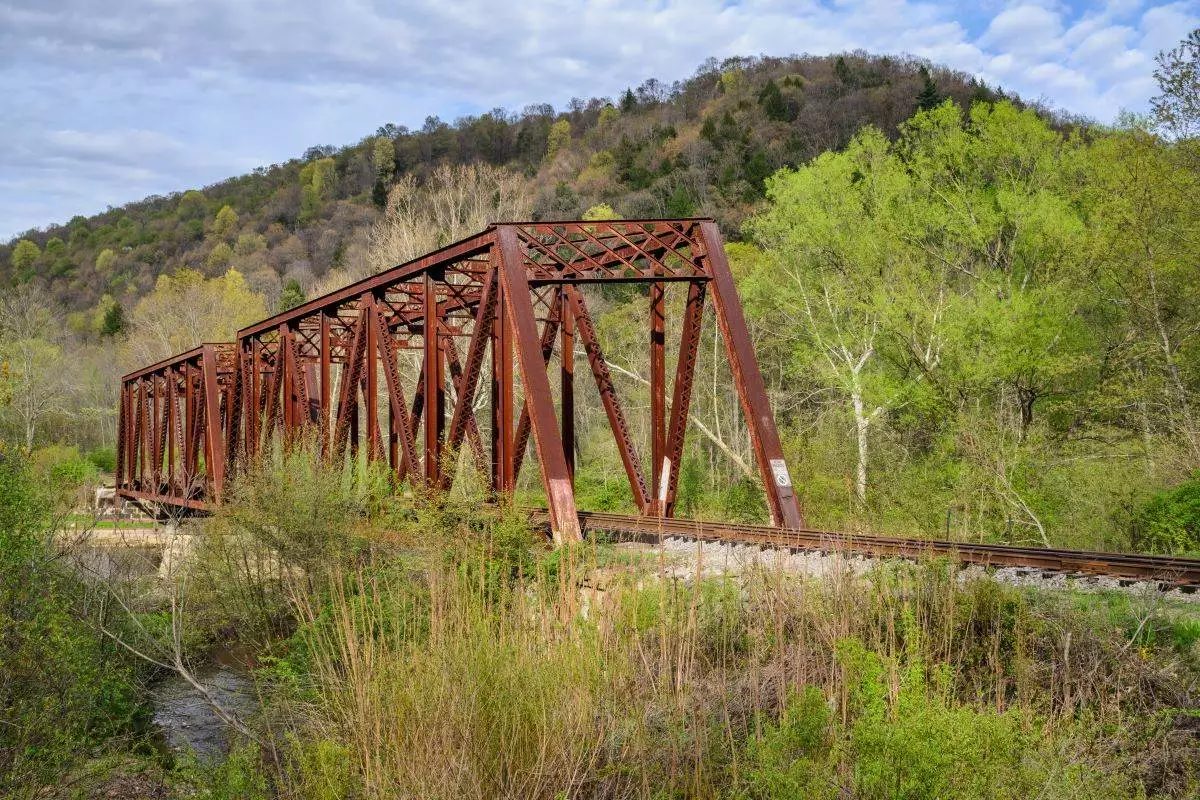 an old bridge at Oil Creek State Park