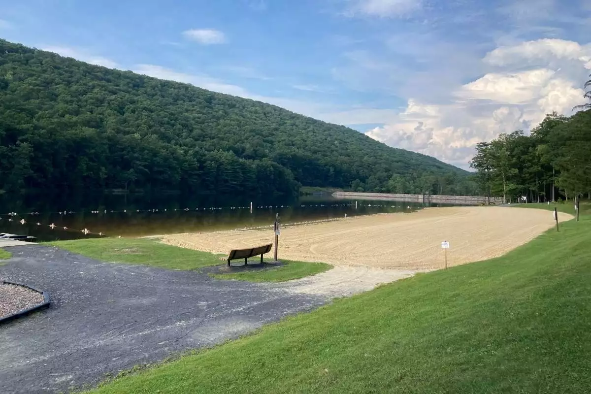 Poe Valley State Park 2 Beach swimming area at Poe Valley State Park
