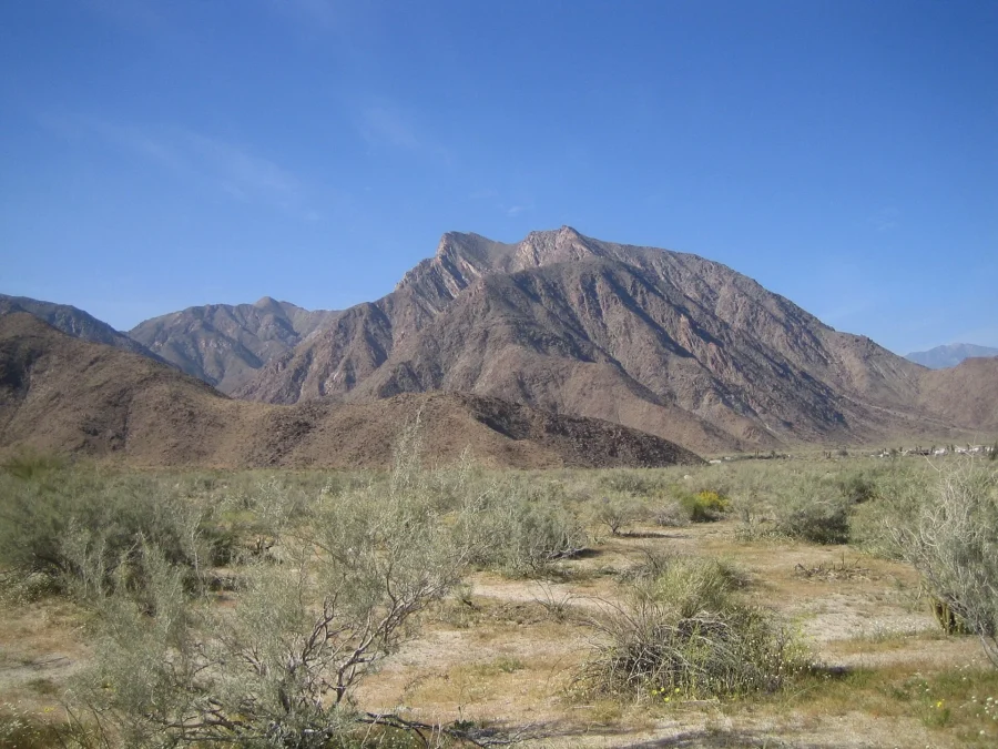 Anza-Borrego Desert State Park 10 Rugged desert mountains above creosote scrub in Anza-Borrego Desert State Park, California