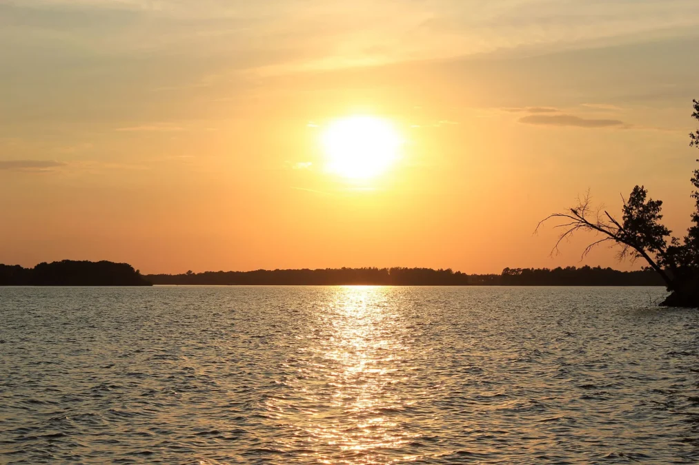 Sunset over Castle Rock Lake at Buckhorn State Park, Wisconsin
