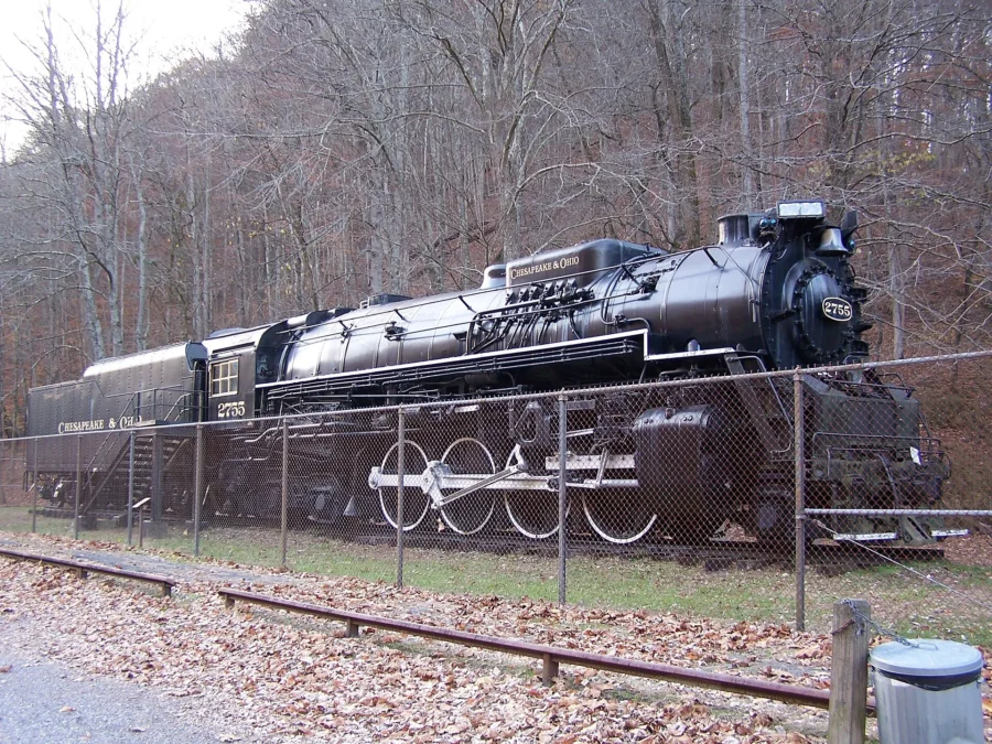 Chief Logan State Park 13 C&O steam locomotive 2755 on display at Chief Logan State Park, West Virginia