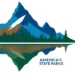 Logo featuring a stylized mountain, pine trees, and their reflection in water, with the text "AMERICA'S STATE PARKS" in the lower right corner.