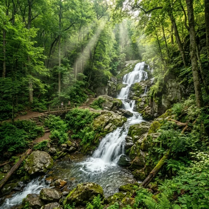 Waterfalls in Shenandoah forest