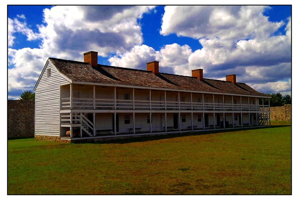Fort Frederick State Park 9 Enlisted men's barracks inside Fort Frederick, Maryland