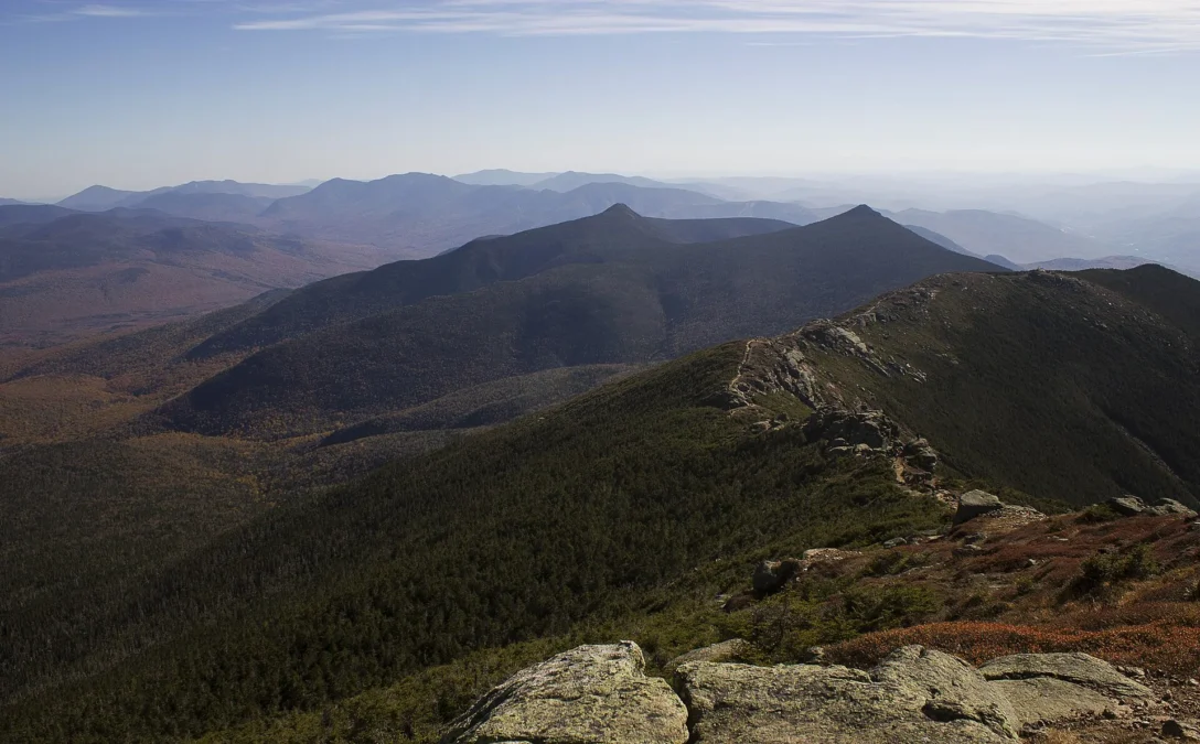 Franconia Notch State Park 4 White Mountains seen from a rocky ridge above Franconia Notch, New Hampshire
