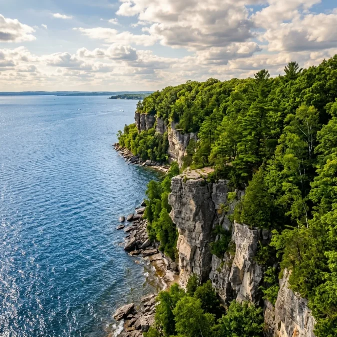 Rib Mountain State Park 127 High Cliff State Park limestone cliffs Wisconsin