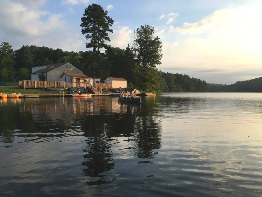 Canoe on Holliday Lake in Holliday Lake State Park, Virginia