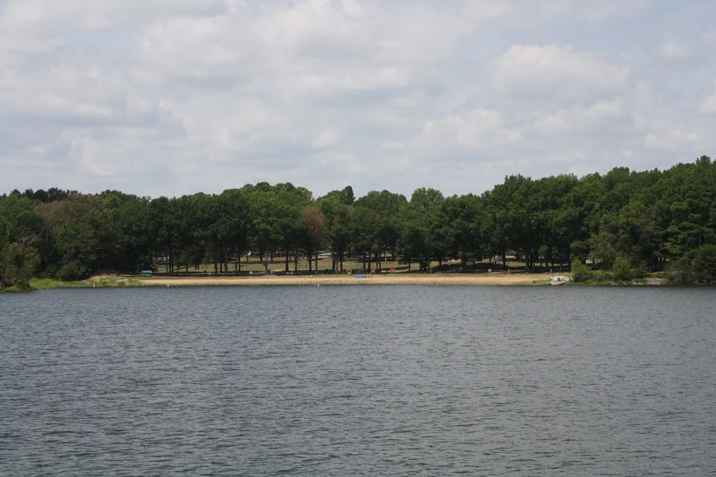Swimming beach at Lake Charles State Park, Arkansas