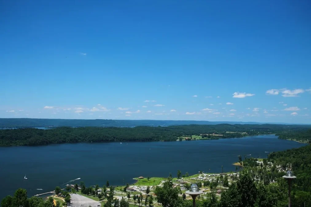 Lake Guntersville State Park 5 Lake Guntersville and the campground seen from the lodge in Lake Guntersville State Park, Alabama