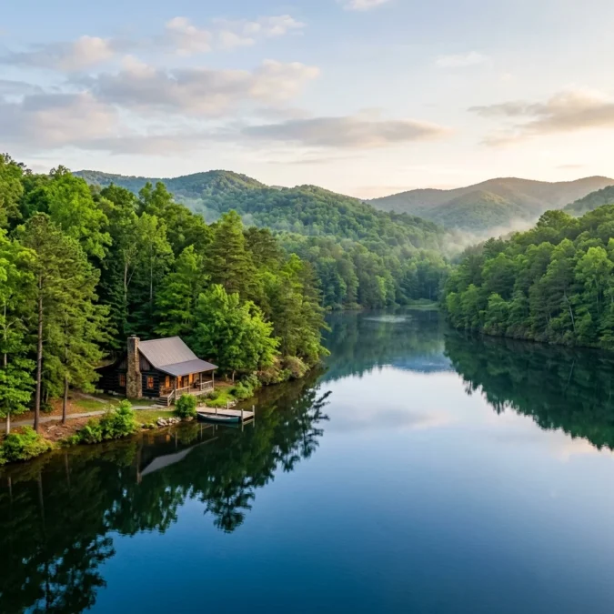 Oconee State Park mountain lake South Carolina