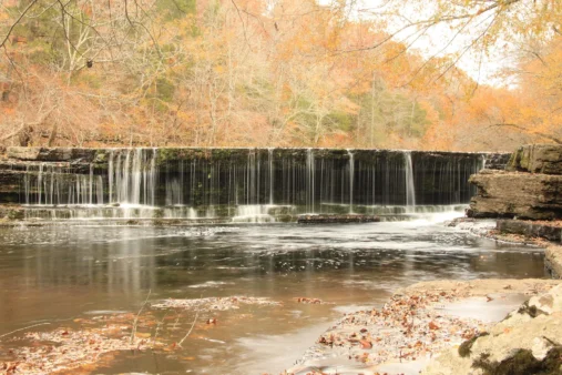 Old Stone Fort State Archaeological Park 45 Waterfall on the Duck River at Old Stone Fort State Archaeological Park, Tennessee