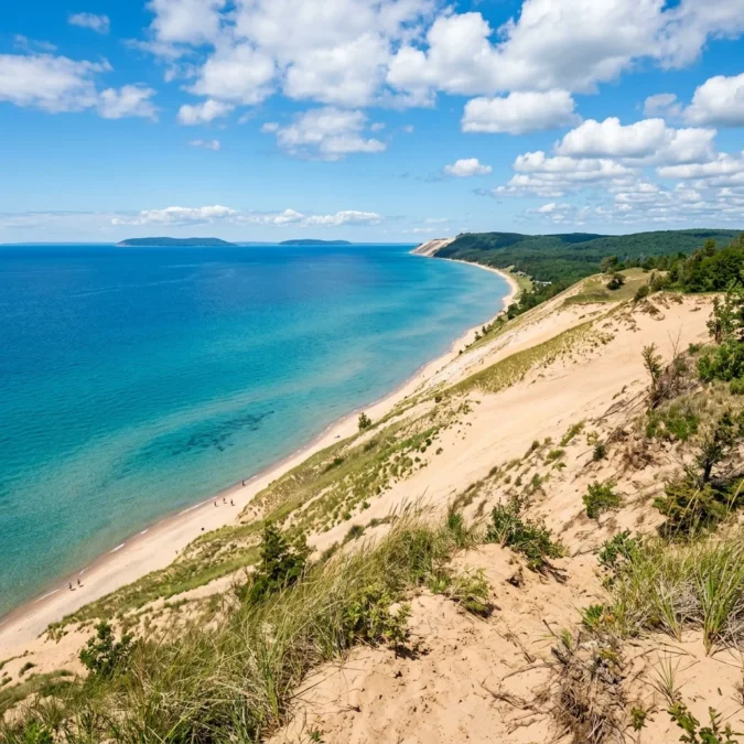 Sleeping Bear Dunes National Lakeshore overlooking Lake Michigan