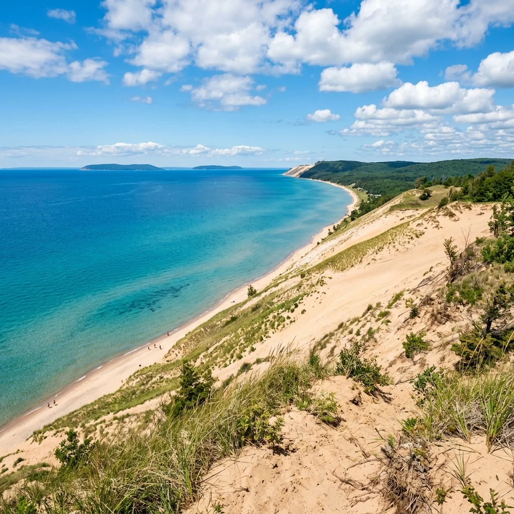 Sleeping Bear Dunes National Lakeshore overlooking Lake Michigan