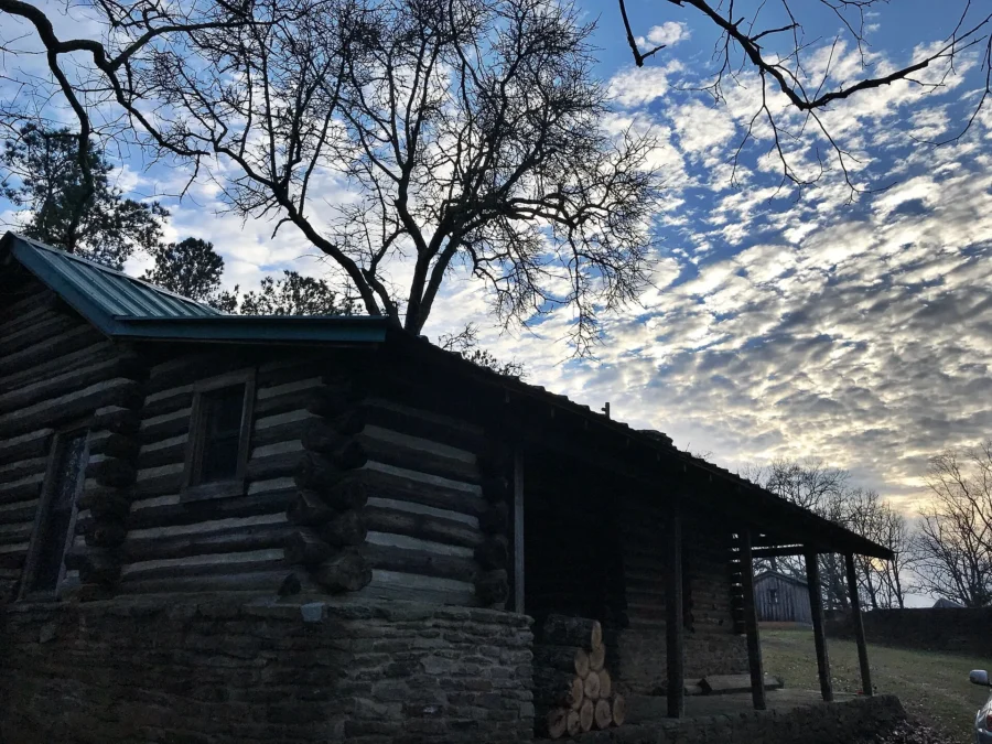 Log buildings of the Civilian Conservation Corps complex on Flagg Mountain in Weogufka State Forest, Alabama